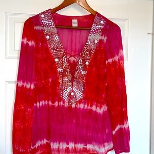 Inc Beach embellished Long sleeve top